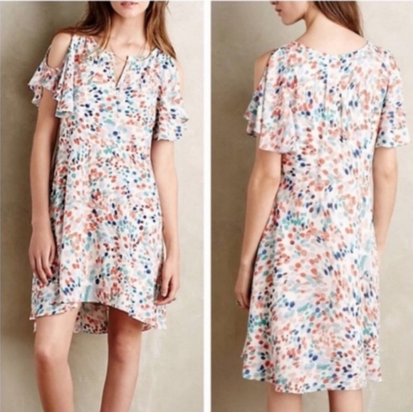 Anthropologie Maeve Watercolor Print Dress - Picture 9 of 10